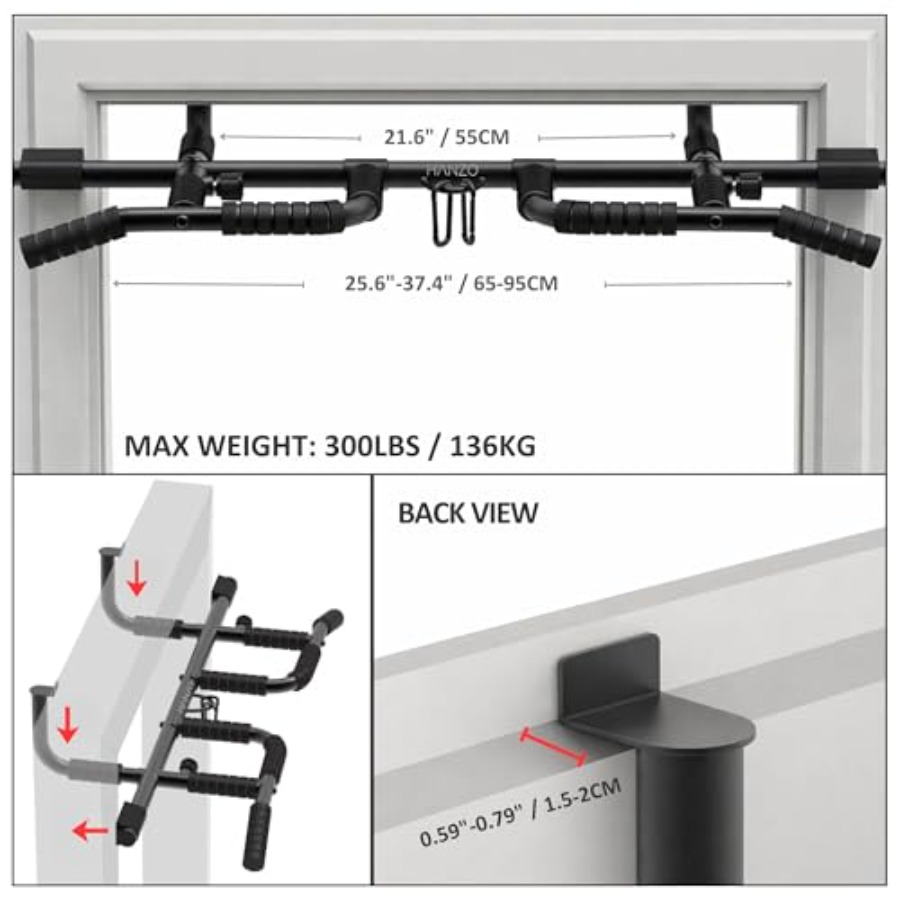 مجموعة قضبان سحب للباب مع أحزم - مراجعة Gymnastic Bar Home وسعره