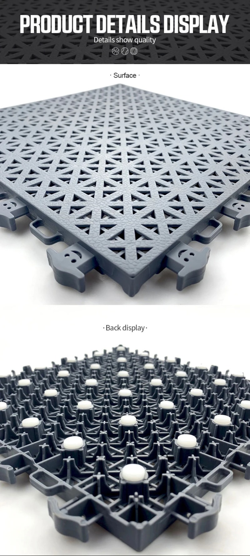 بلاط أرضيات ملاعب PP Picklebal - مراجعة Outdoor Sport Floor Tiles وسعره